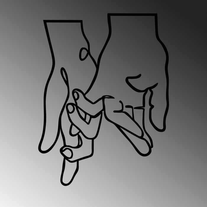 Wallity Pinky Love Escultura de pared en Negro Wallity Pinky Love Escultura de pared en Negro